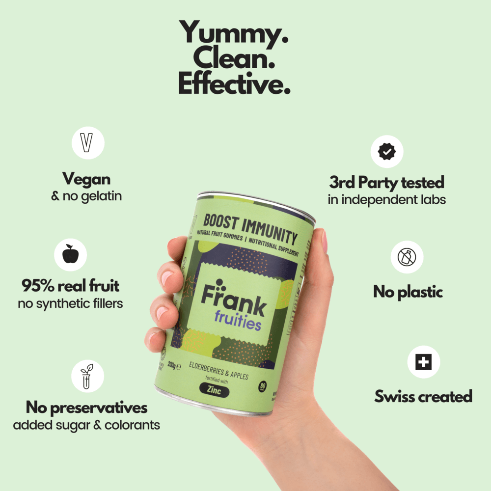 Frank fruities | vaisių guminukai su cinku | maisto papildas | Vitagama.lt