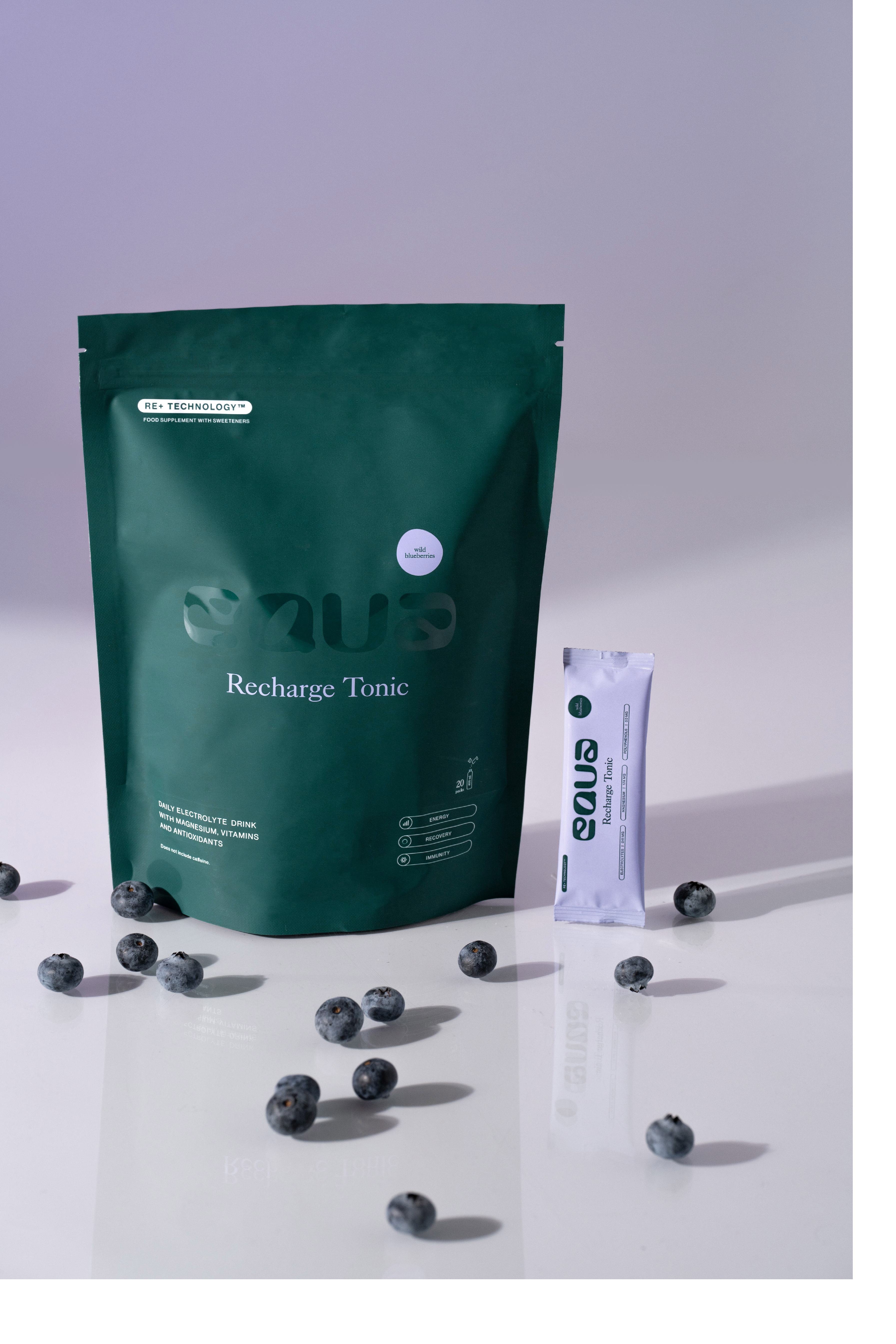 Mėlynių skonio elektrolitų gėrimas