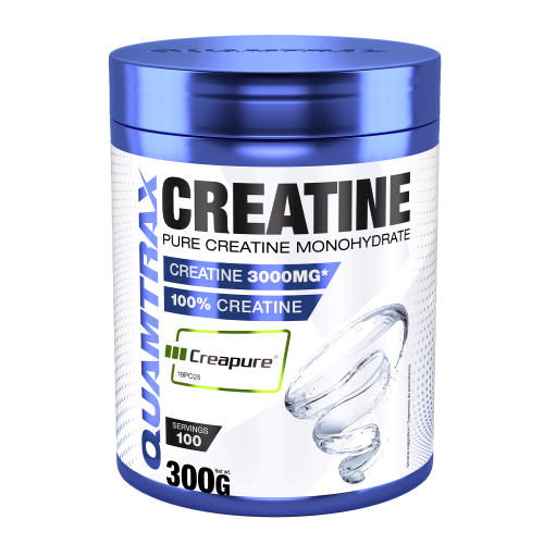 Kreatinas Creapure® 300 g – Quamtrax (mikronizuotas kreatino monohidratas)